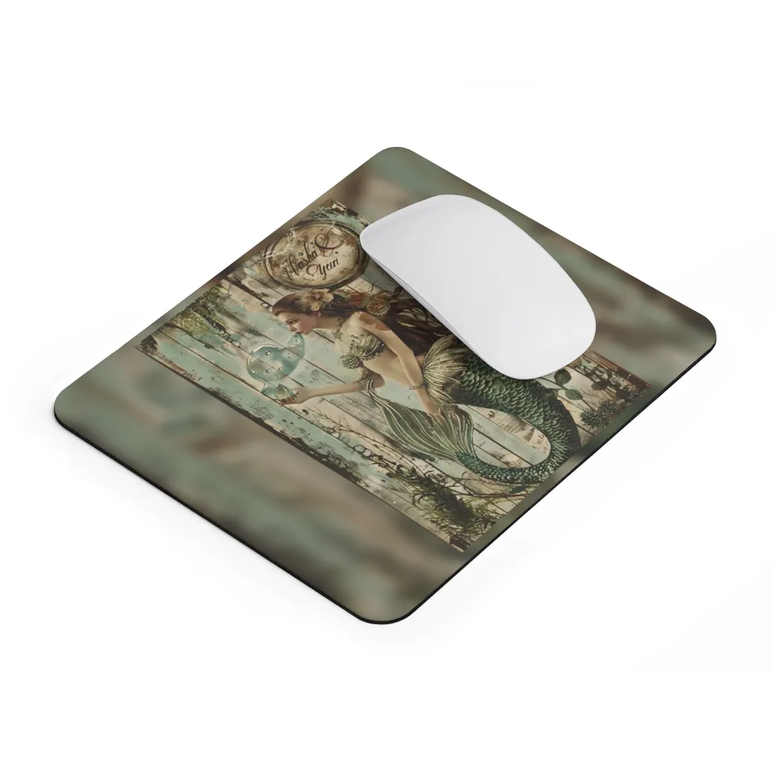 Vintage Mermaid Soap Beauty: A Dreamy - Mouse Pad