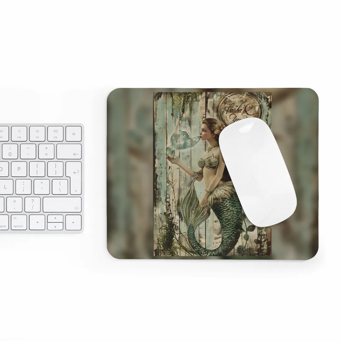 Vintage Mermaid Soap Beauty: A Dreamy - Mouse Pad