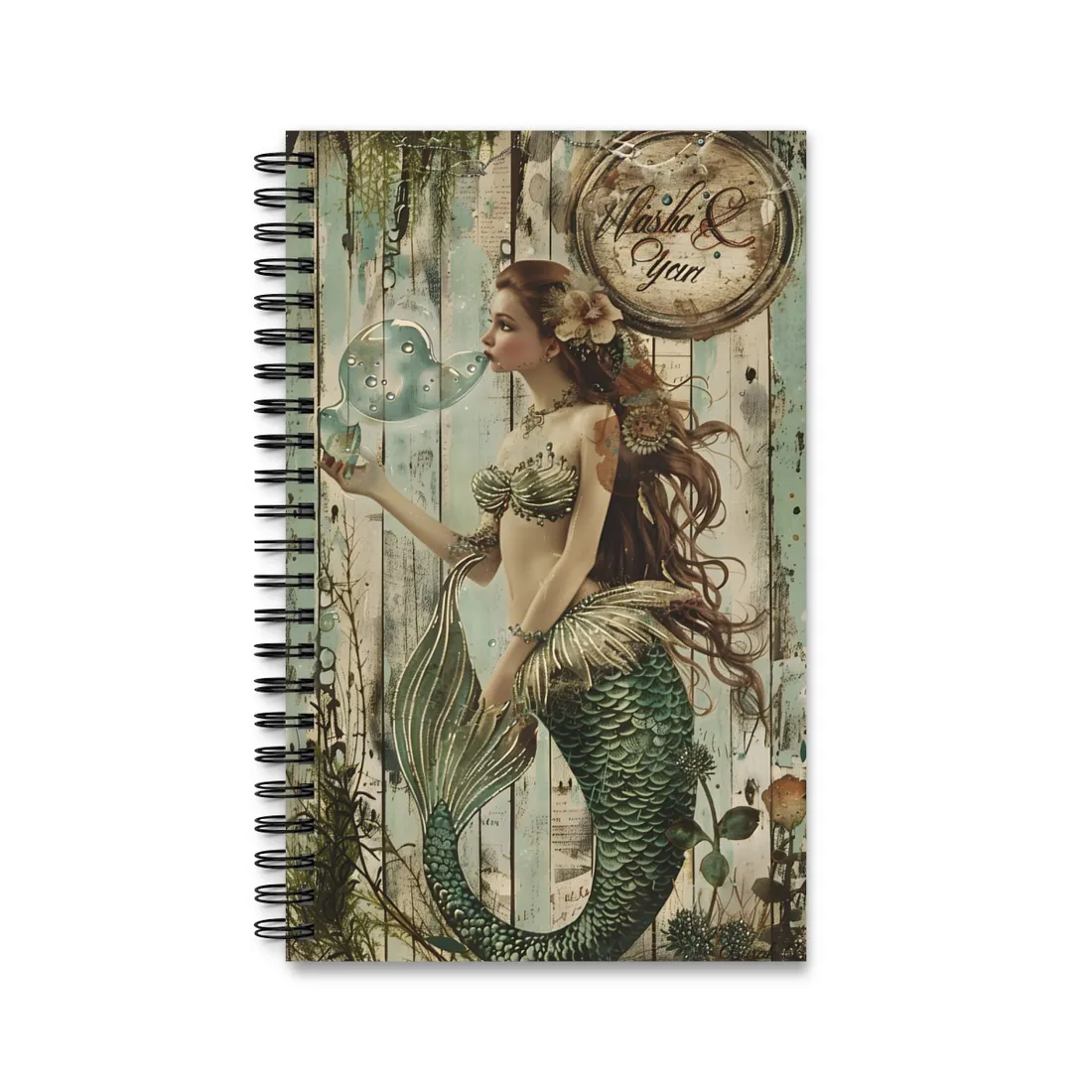 Vintage Mermaid Soap Beauty: A Dreamy - Spiral Notebook