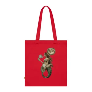 Vintage Mermaid on Wood Planks Tote Bag
