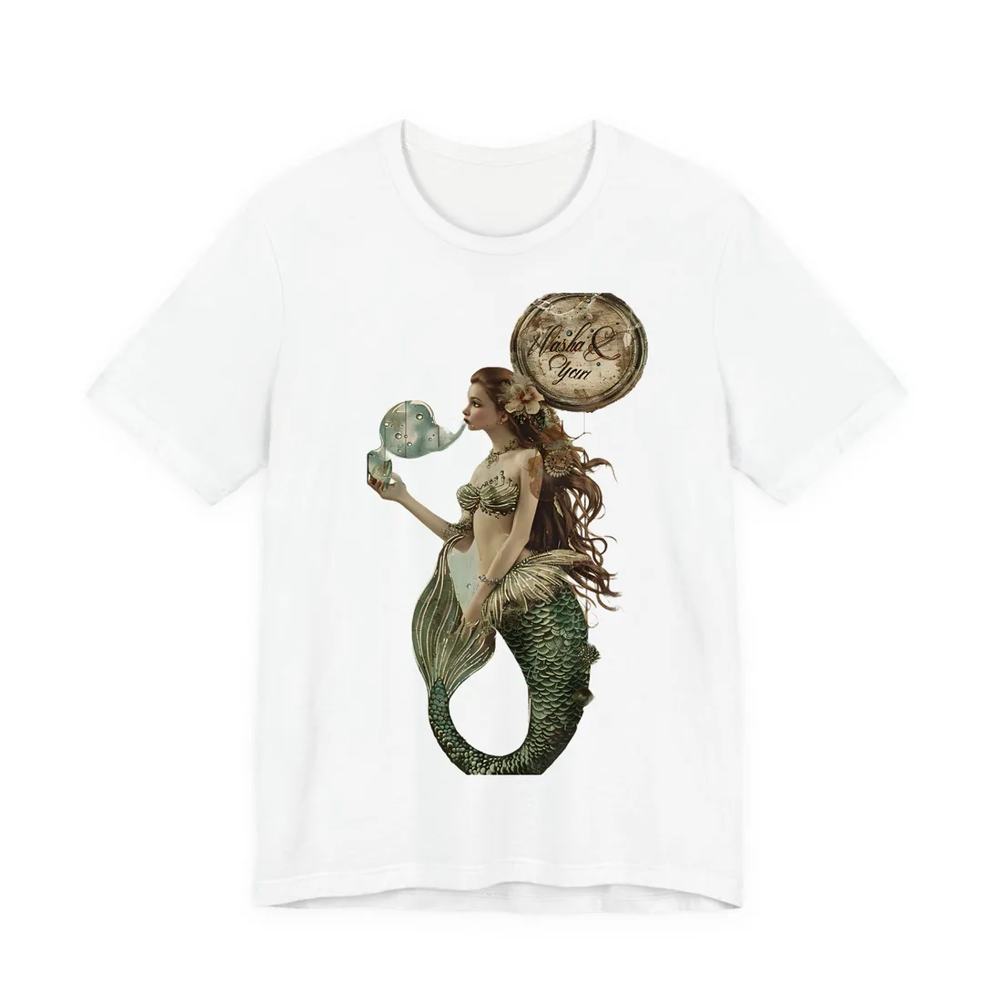 Vintage Mermaid Soap Beauty: A Dreamy - T-Shirt (White)