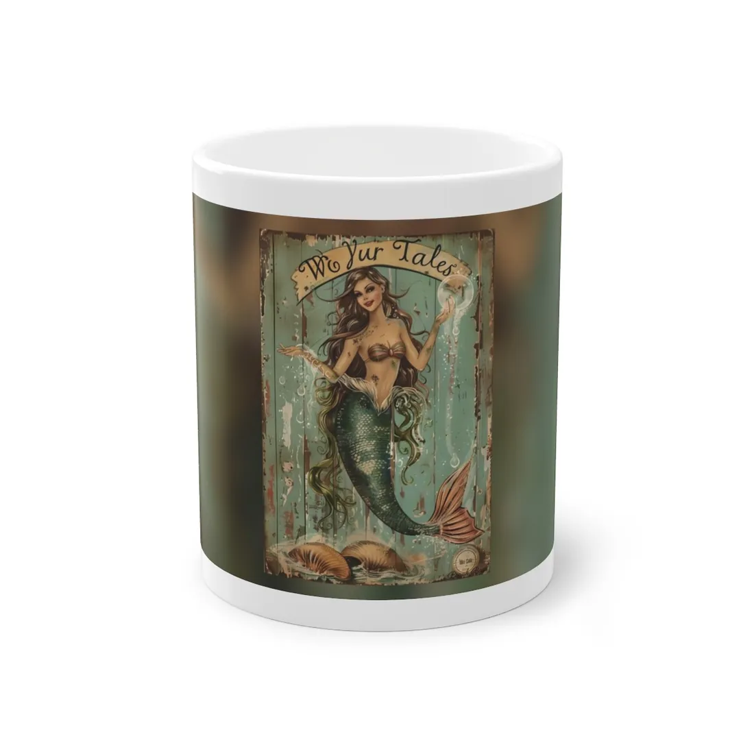 Vintage Mermaid Soap Bubble Dream: Whimsical - Mug