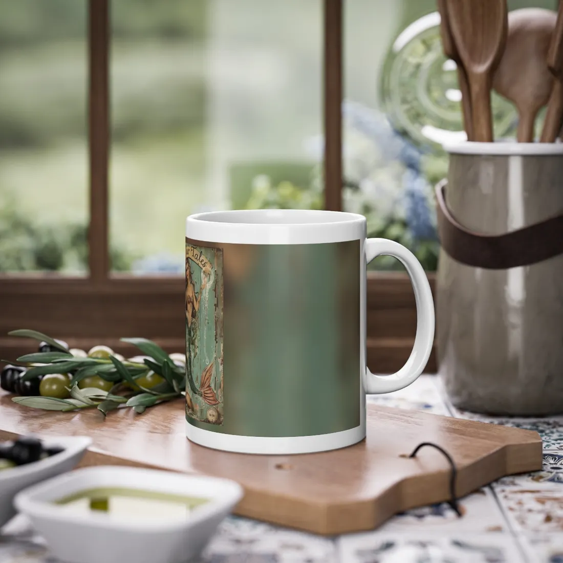 Vintage Mermaid Soap Bubble Dream: Whimsical - Mug