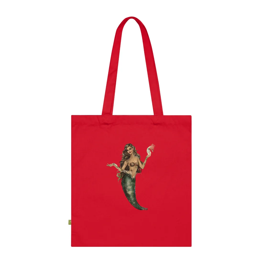 Vintage Mermaid Soap Bubble Dream: Whimsical - Tote Bag (Classic Red)