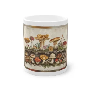 Vintage Mushroom Field Guide Mug