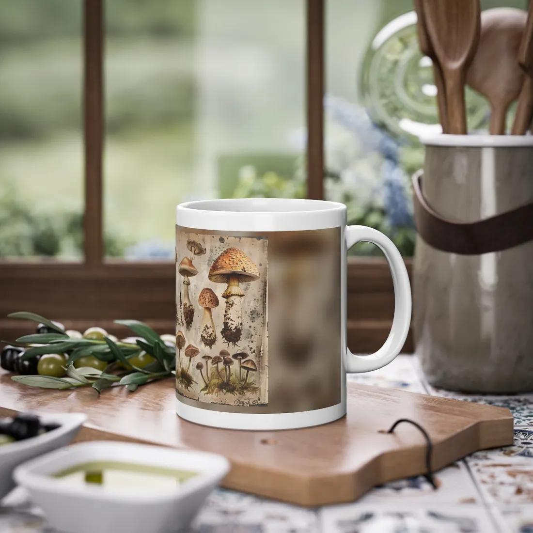 Vintage Mushroom Illustration: Earthy - Mug
