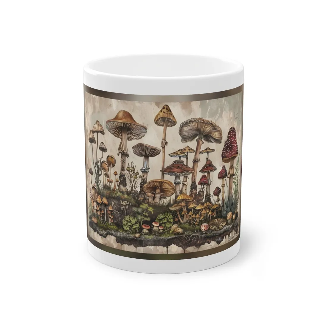 Vintage Mushroom Illustrations: A Collection of Unique Fungi - Mug