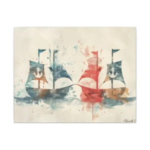 Four Sailing Ships Canvas Print