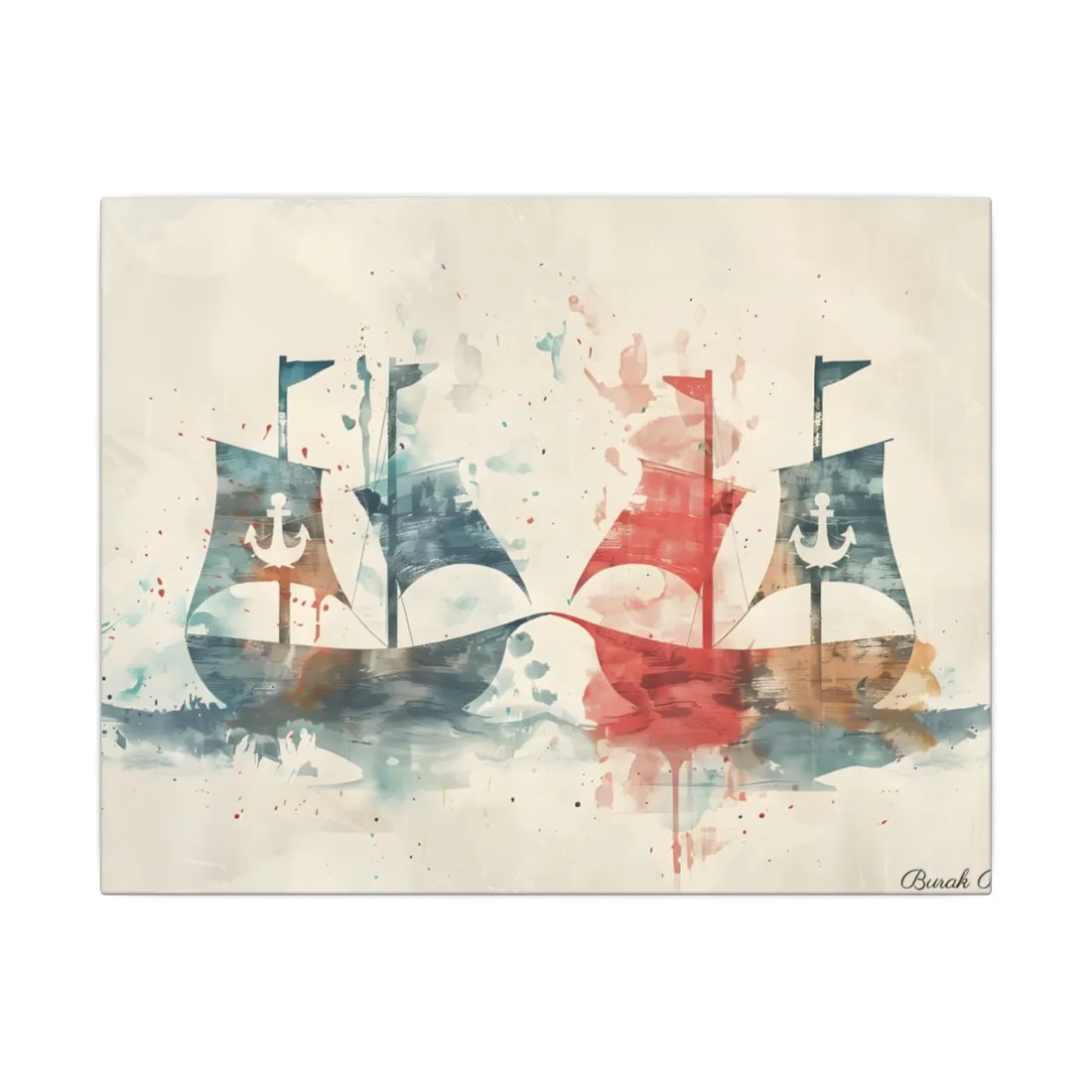 Vintage Nautical Flags: Antique Maritime Heraldry - Canvas