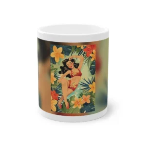 Woman Among Tropical Flowers Mug