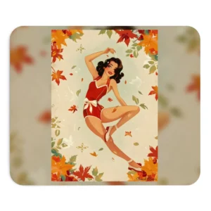 Autumn Pin-Up Dancer Mouse Pad