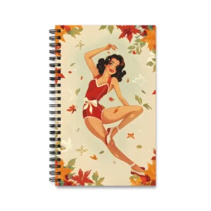 Autumn Pin-Up Dancer Spiral Notebook