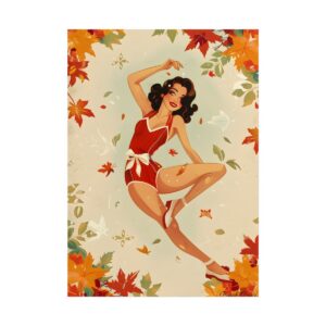 Autumn Pin-Up Dancer Poster