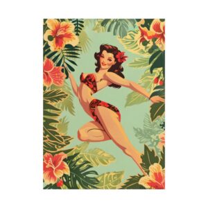 Tropical Pin-Up Hibiscus Poster