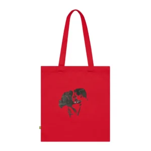 Profile Silhouettes on Newspaper Tote Bag