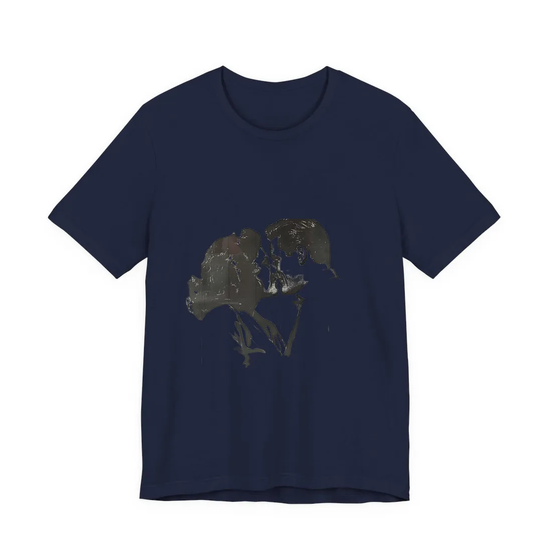 Vintage Romance: Couples in Love - Newsprint Art - T-Shirt (Navy)