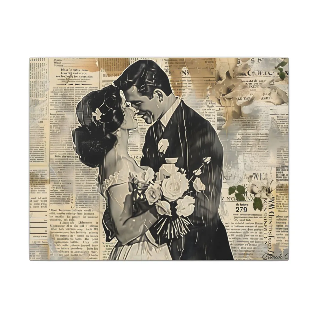 Vintage Romantic Couples: Whispers from the Past - Canvas
