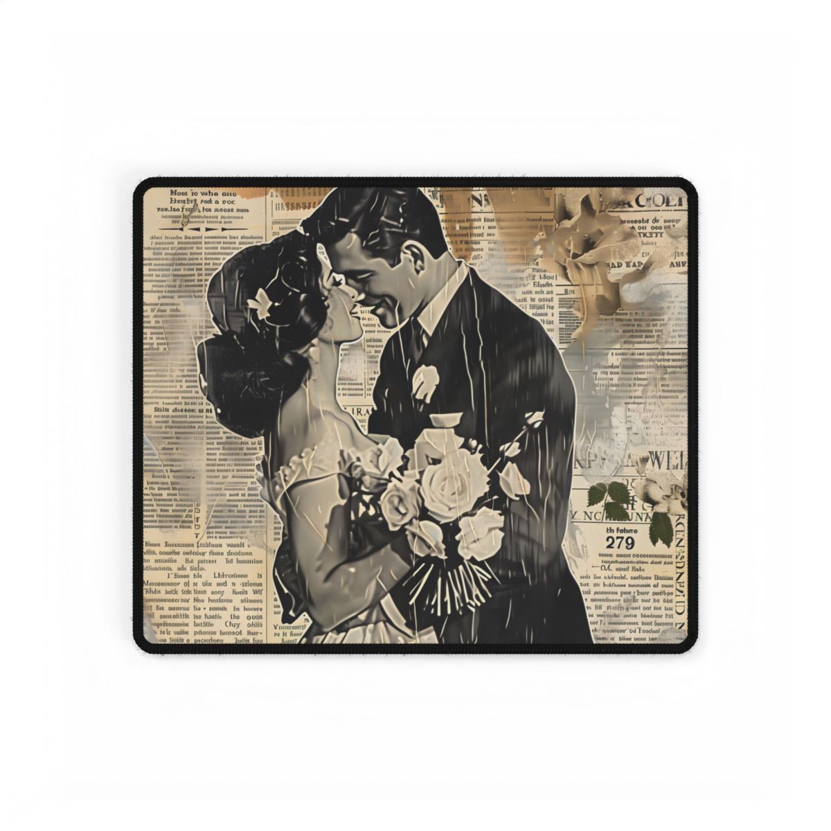 Vintage Romantic Couples: Whispers from the Past - Desk Mat