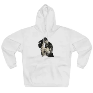 Vintage Newspaper Wedding Kiss Hoodie