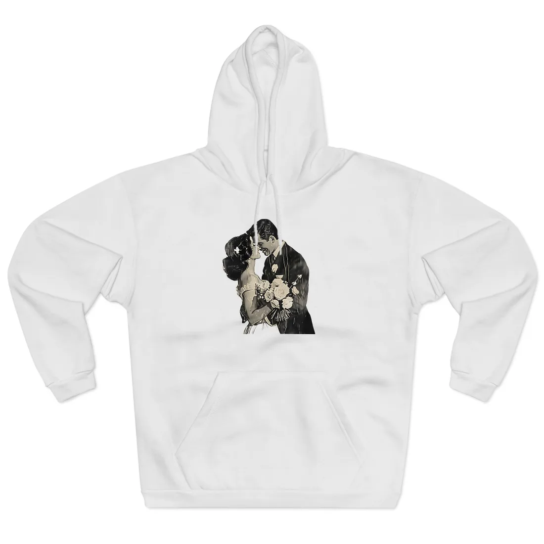 Vintage Romantic Couples: Whispers from the Past - Hoodie (White)