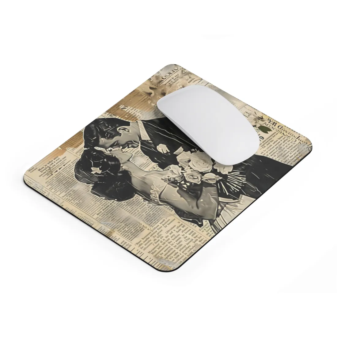 Vintage Romantic Couples: Whispers from the Past - Mouse Pad