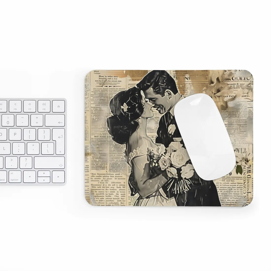 Vintage Romantic Couples: Whispers from the Past - Mouse Pad