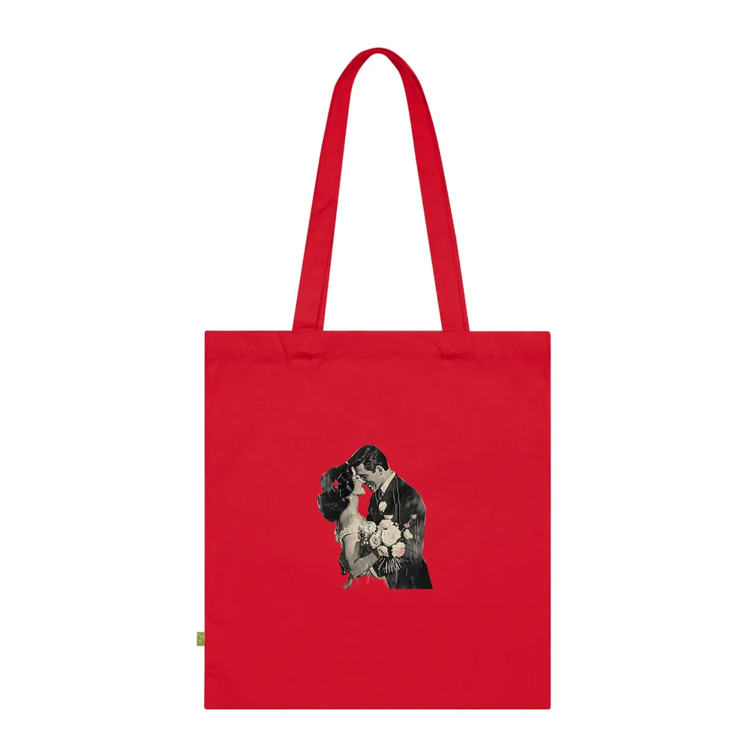 Vintage Romantic Couples: Whispers from the Past - Tote Bag (Classic Red)