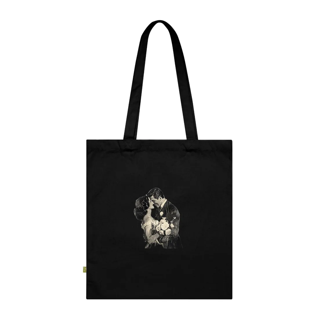 Vintage Romantic Couples: Whispers from the Past - Tote Bag (Black)