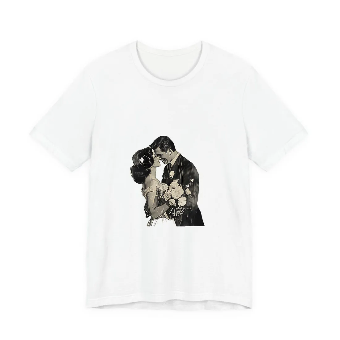 Vintage Romantic Couples: Whispers from the Past - T-Shirt (White)