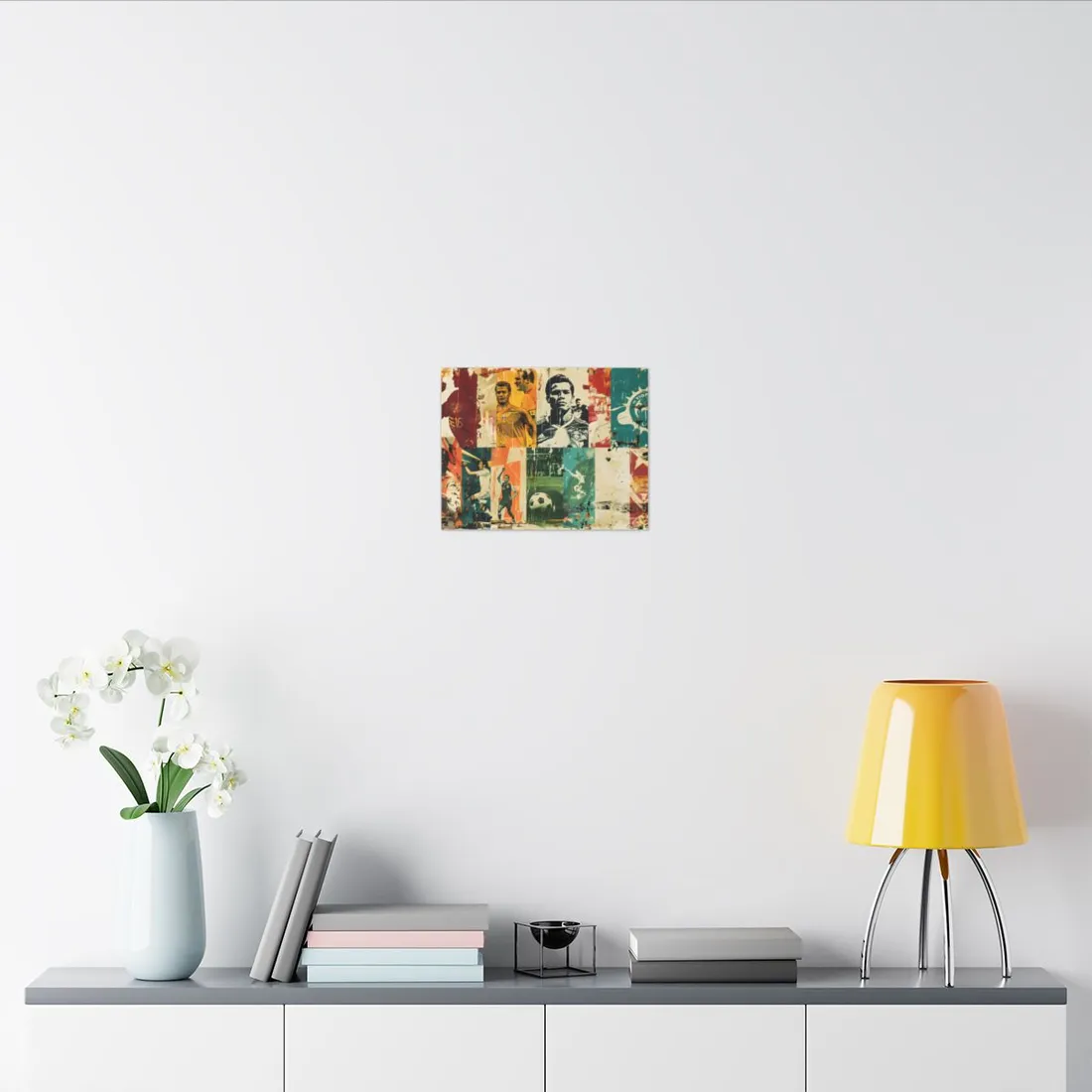 Vintage Soccer Posters: Retro Sports Art Collage - Canvas