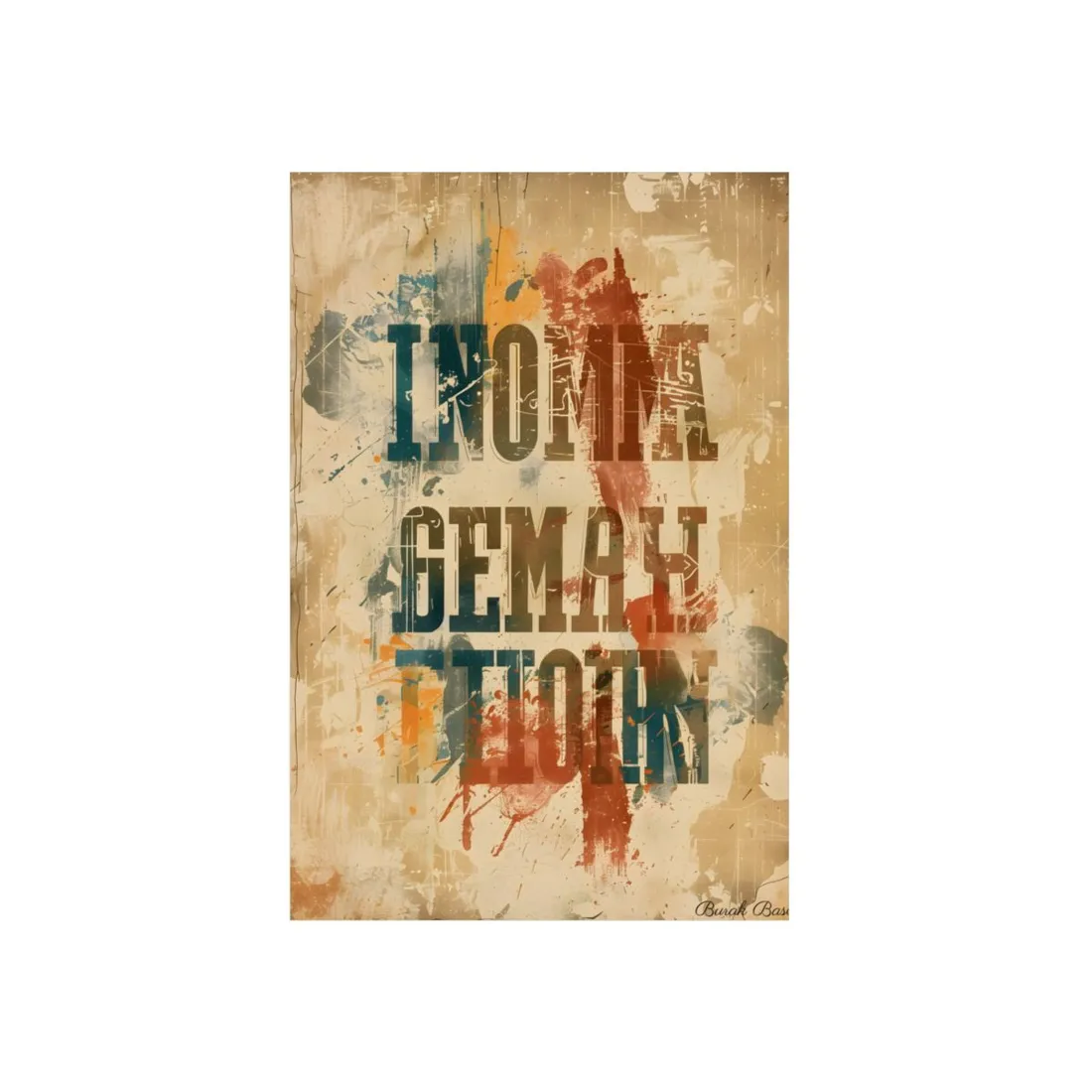 Vintage Textured Poster: Bold Typography Design - Metal Poster