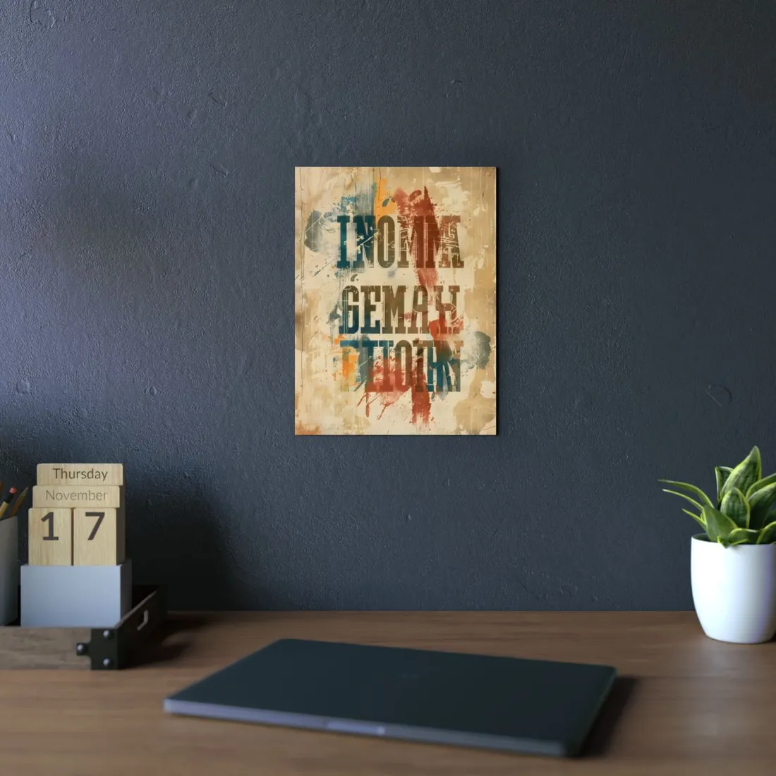 Vintage Textured Poster: Bold Typography Design - Metal Poster