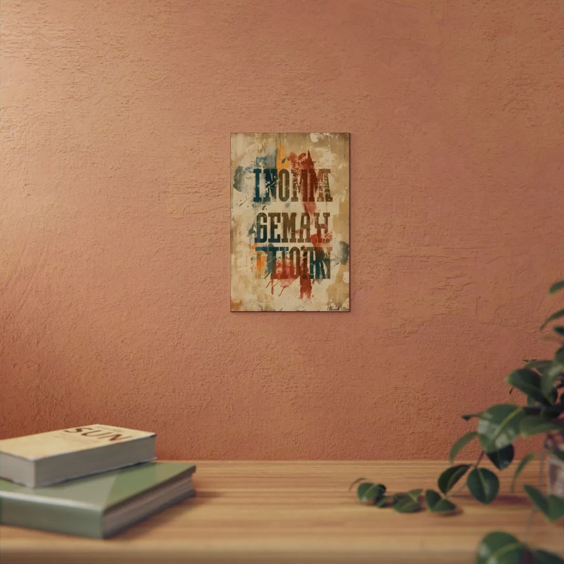 Vintage Textured Poster: Bold Typography Design - Metal Poster