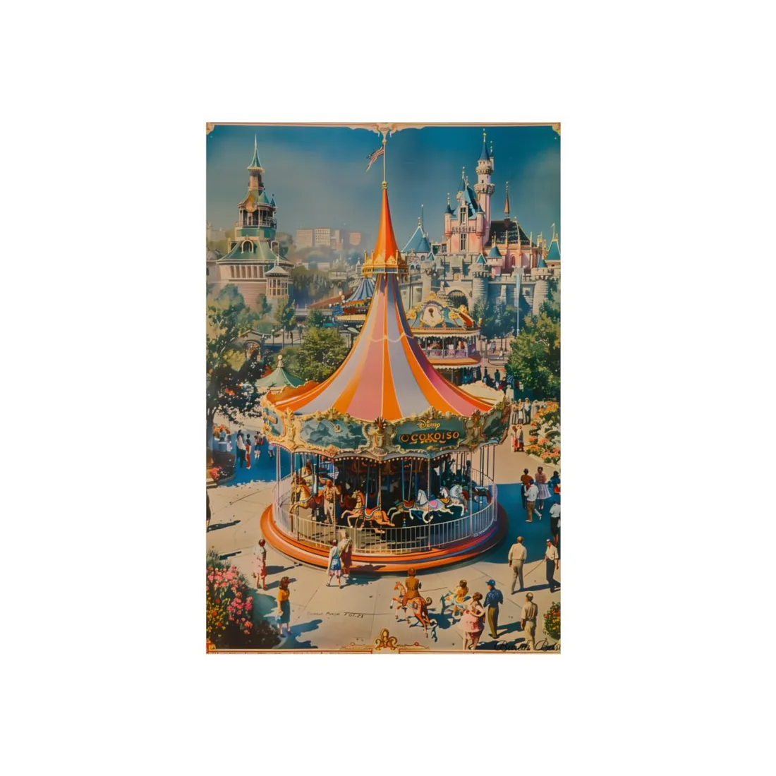 Vintage Theme Park Poster: Nostalgic Adventure - Metal Poster
