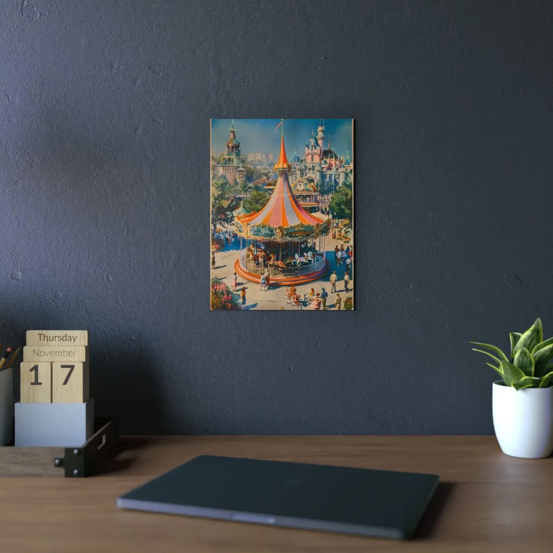 Vintage Theme Park Poster: Nostalgic Adventure - Metal Poster