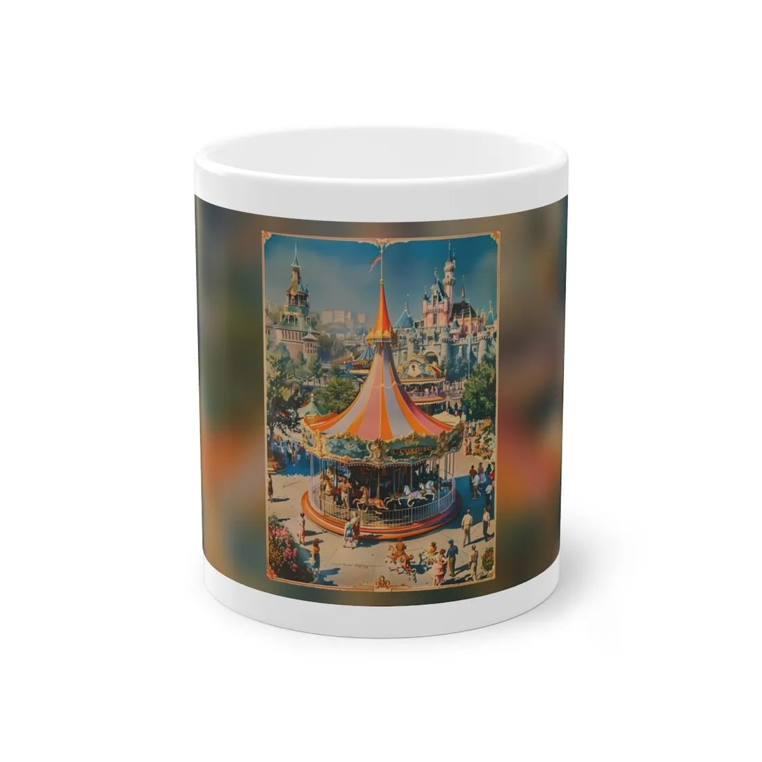 Vintage Theme Park Poster: Nostalgic Adventure - Mug
