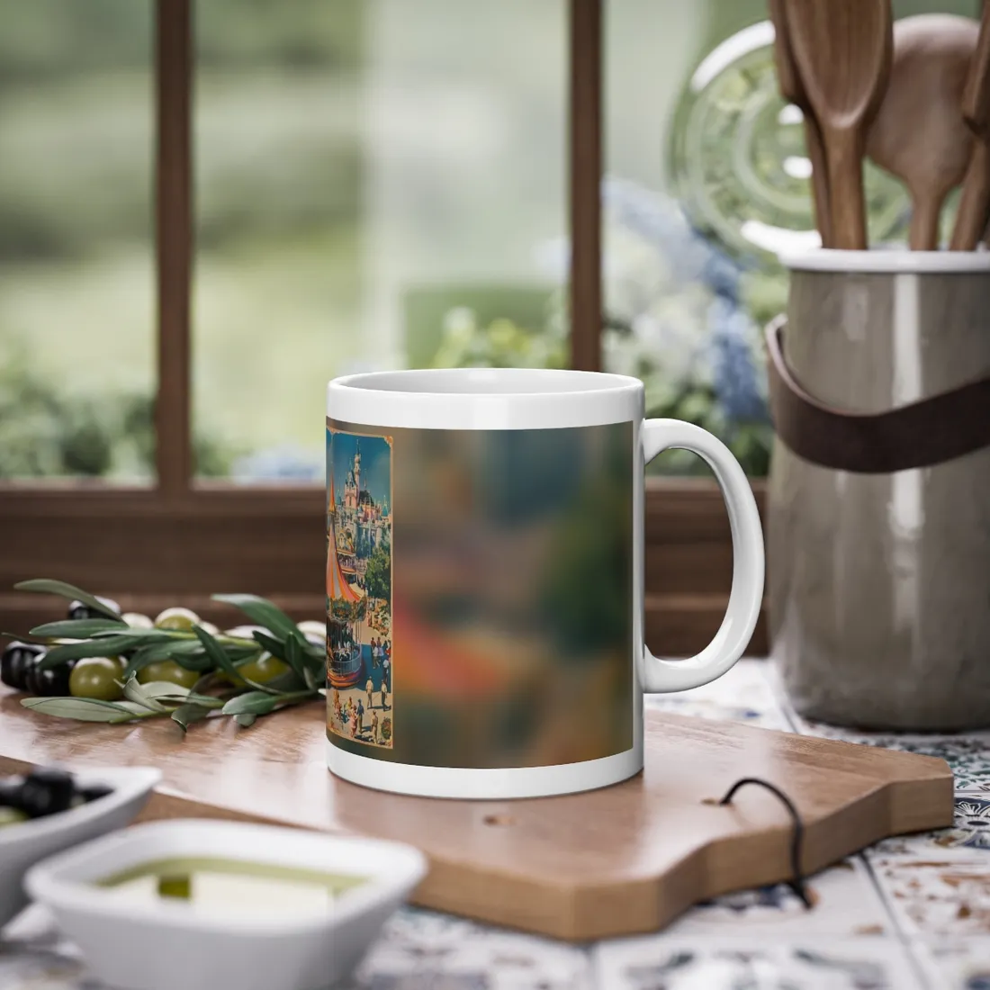 Vintage Theme Park Poster: Nostalgic Adventure - Mug