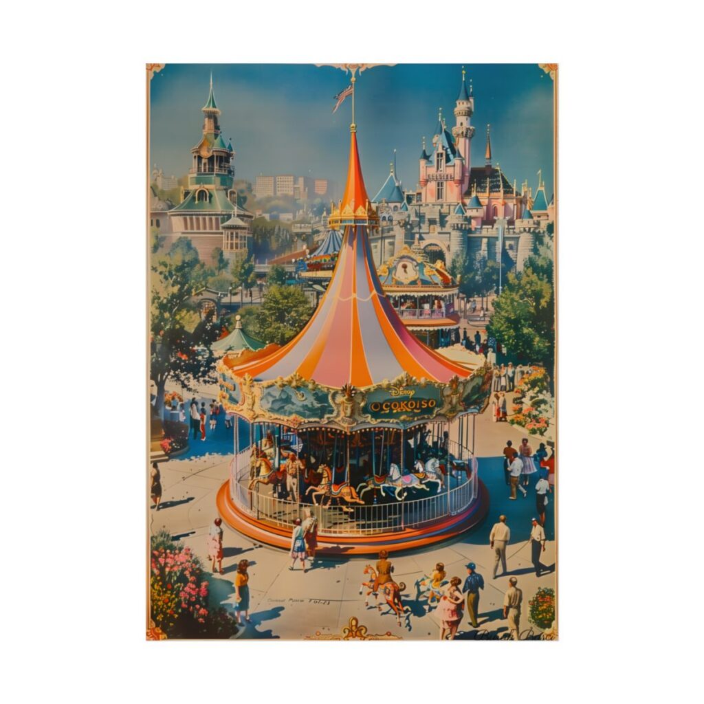 Vintage Theme Park Poster: Nostalgic Adventure - Poster