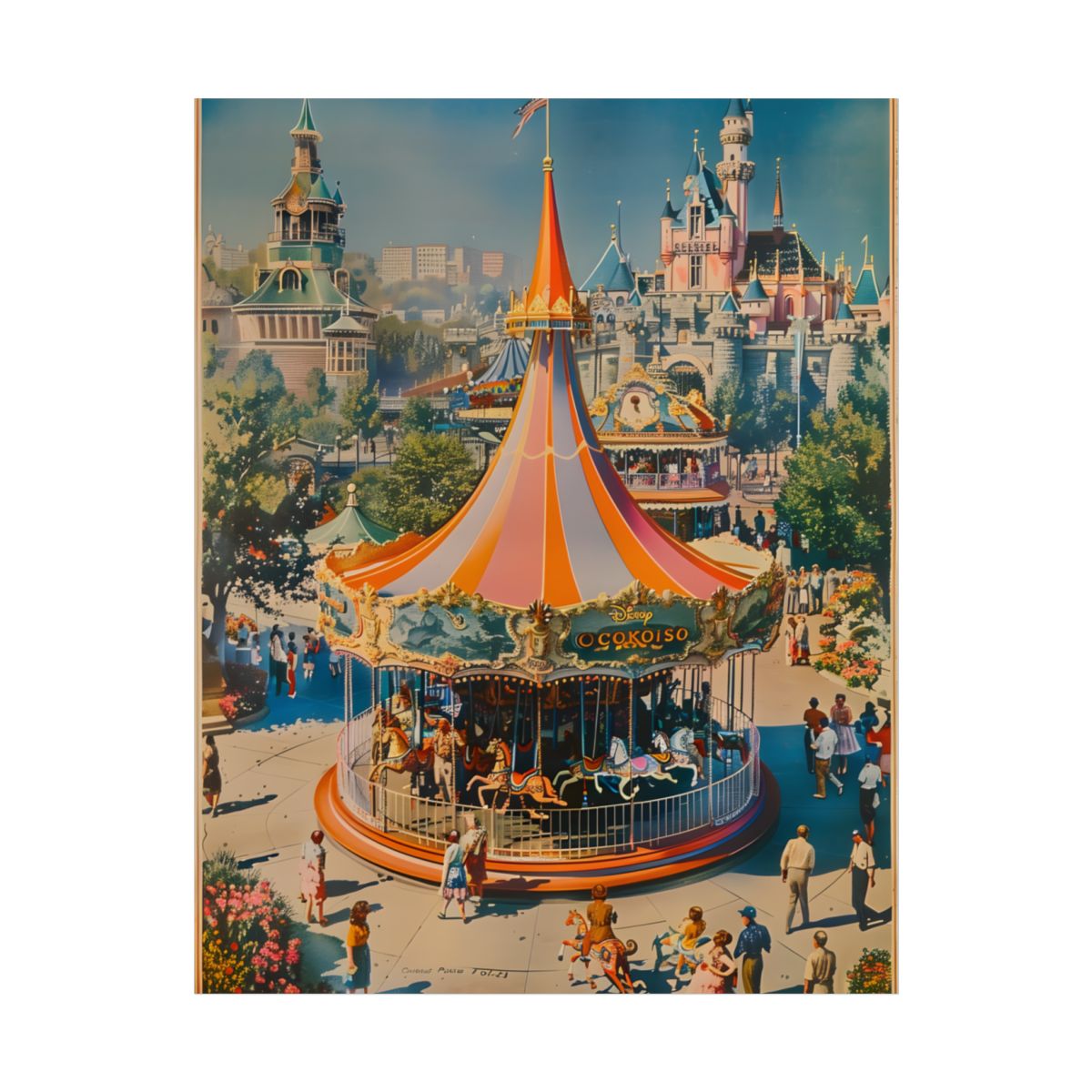 Vintage Theme Park Poster: Nostalgic Adventure - Poster