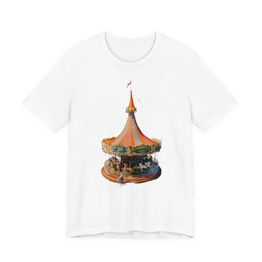 Vintage Theme Park Poster: Nostalgic Adventure - T-Shirt (White)