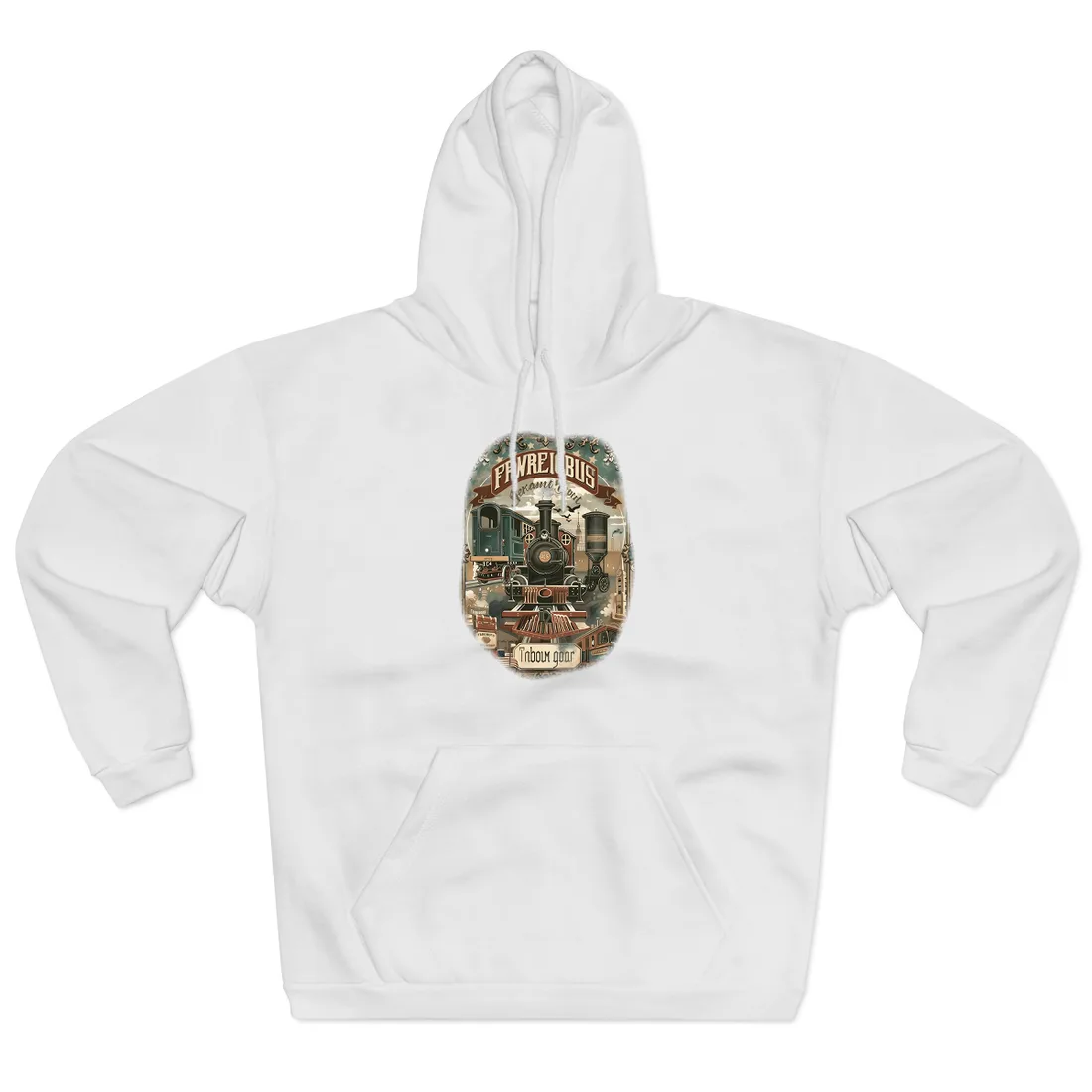 Vintage Train Station Sign: Bold Farhampton - Hoodie (White)