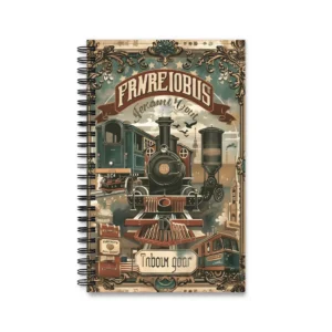Vintage Steam Locomotive Spiral Notebook