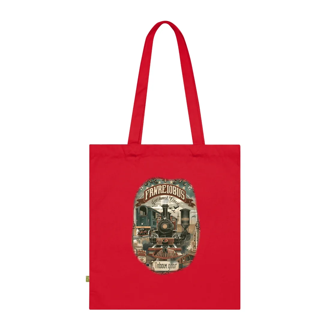 Vintage Train Station Sign: Bold Farhampton - Tote Bag (Classic Red)