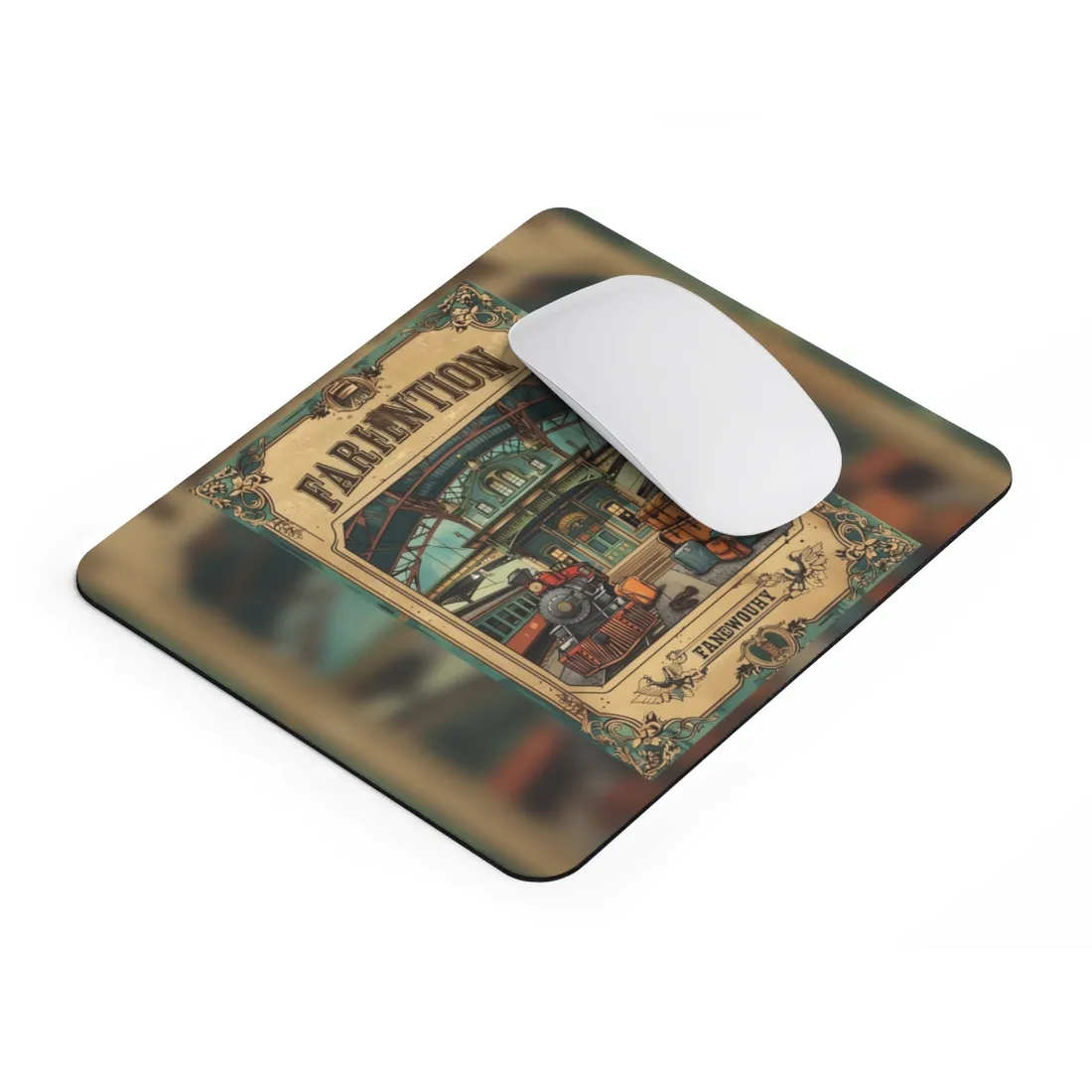 Vintage Train Station Sign: Farhampton Departure 0D14 - Mouse Pad