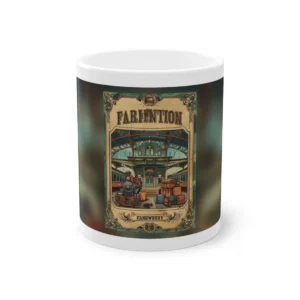 Vintage Train Station Poster Mug