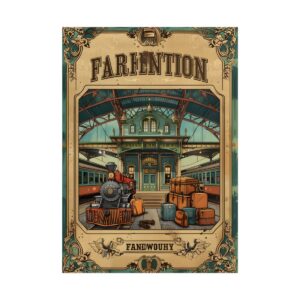 Vintage Train Station Poster Poster