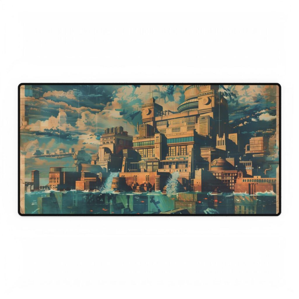 Vintage Travel Poster: Explore The Underwater Destination - Desk Mat