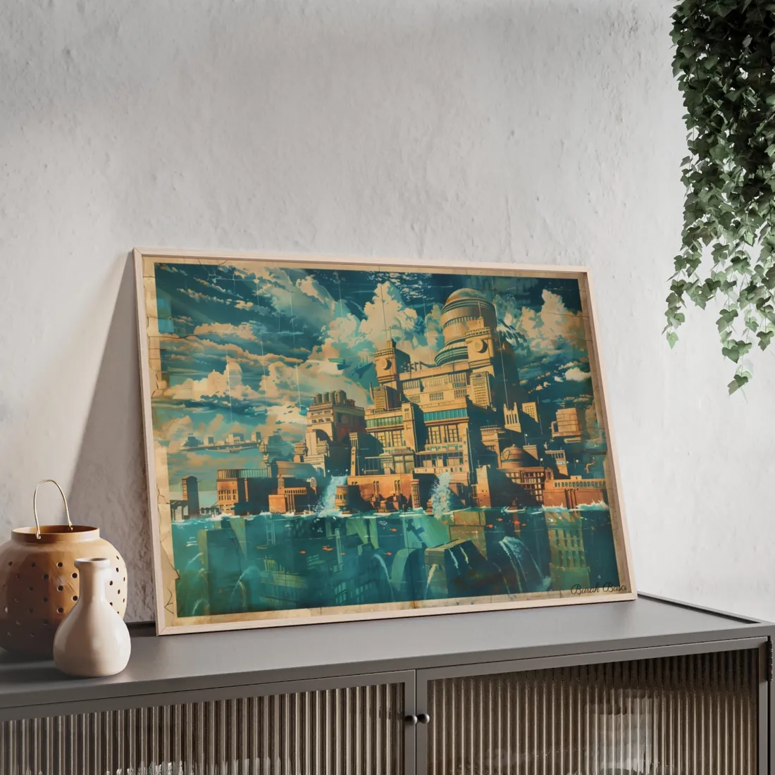 Vintage Travel Poster: Explore The Underwater Destination - Framed Poster