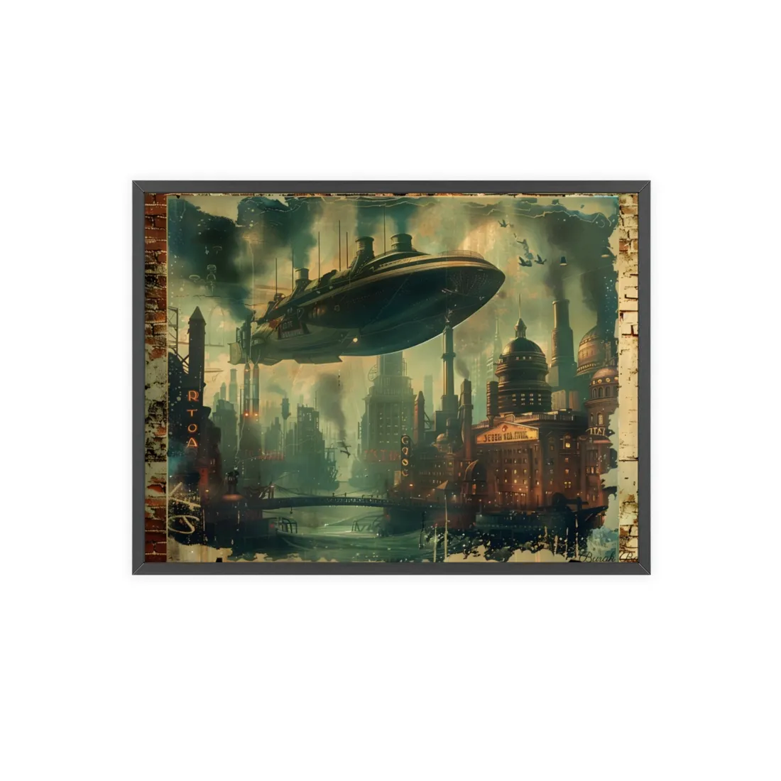 Vintage Underwater Travel Poster: Retro Ocean Adventure - Framed Poster