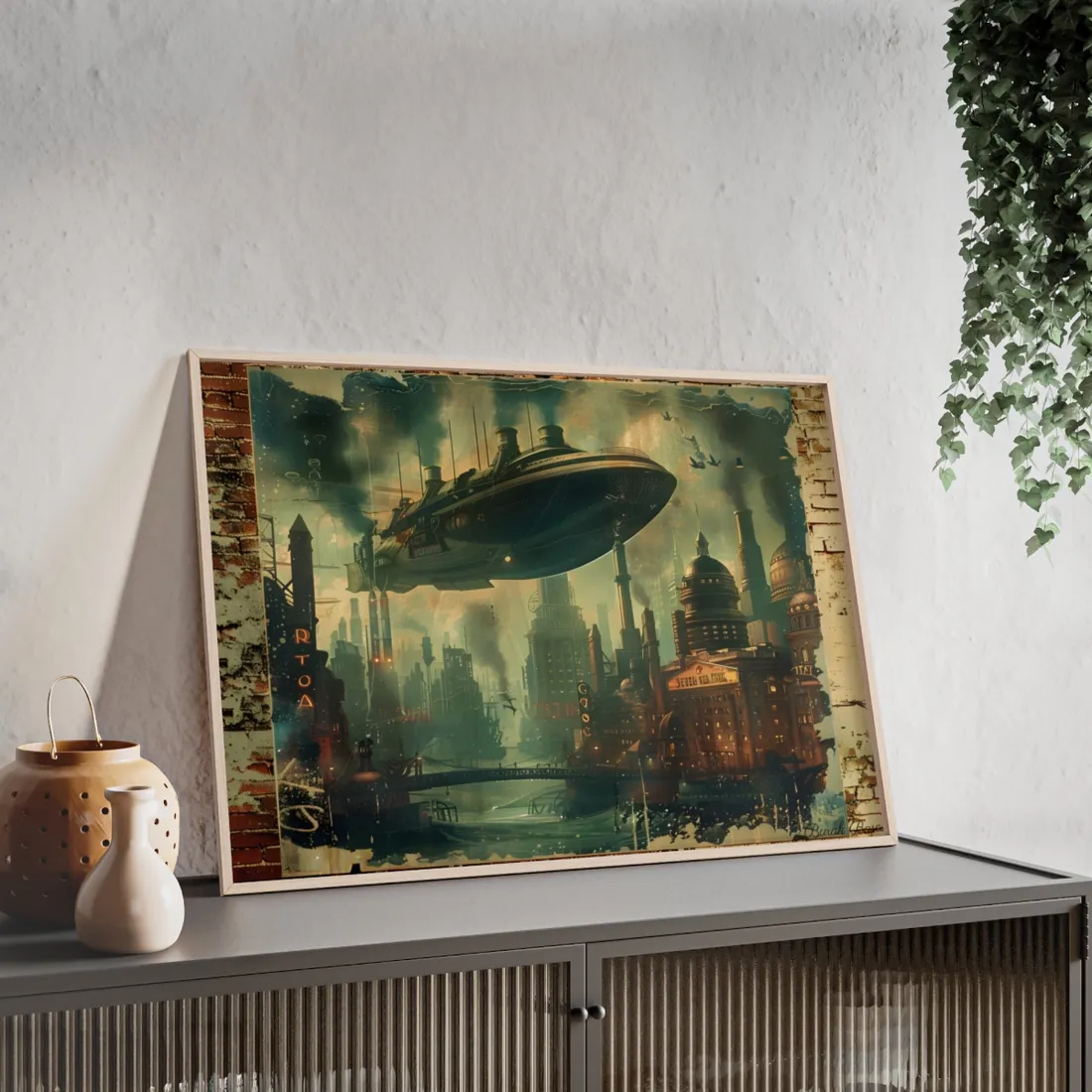 Vintage Underwater Travel Poster: Retro Ocean Adventure - Framed Poster